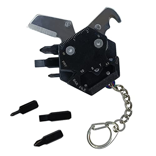 Outil multifonction portable en forme de pièce de monnaie hexagonale en acier inoxydable - Décapsuleur compact et portable pour l'extérieur, le voyage, le camping, l'aventure Cover