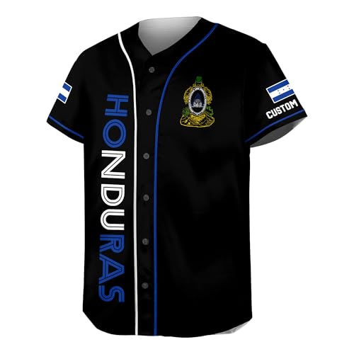 Jersey de béisbol personalizado Honduras para hombre, camiseta de béisbol Honduras para hombre miniatura 5