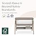 Delta Children Bondi Beechwood by The Bed Bassinet with PureAir Breathable Mesh Sheet and FSC-Certified Wood, Tan