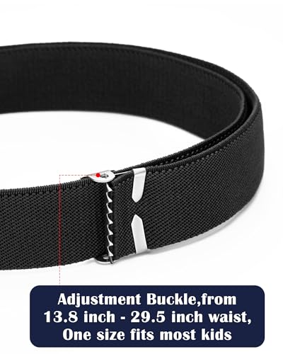 Tatuo 4 Pcs Kids Buckle Belt Kid Adjustable Elastic Belt Boy Stretch Belt for Children Favor3