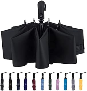 NOOFORMER Travel Inverted Automatic Umbrella – Reverse Windproof Golf Compact Lightweight Car Umbrellas for Men & Women