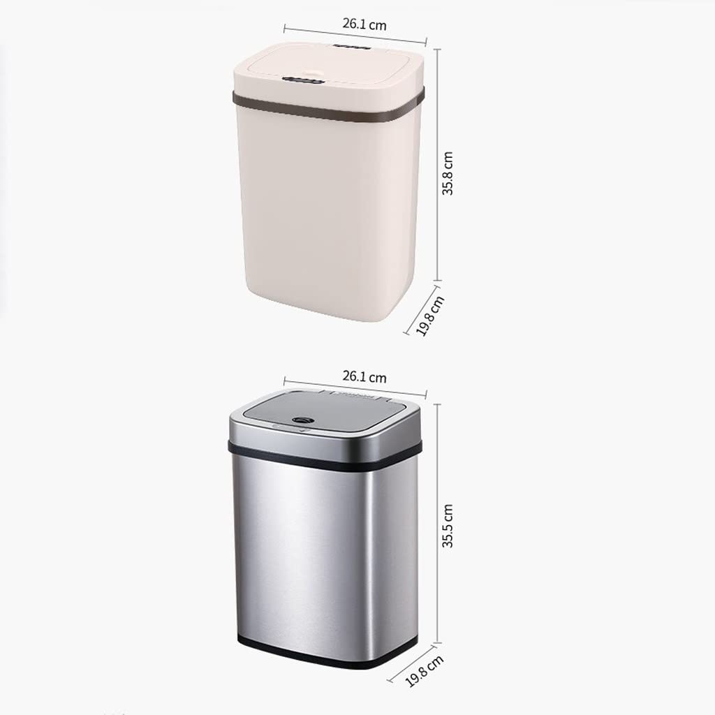 Papelera de Interior, Papelera de Cocina, Papelera doméstica, Sensor igente para Sala de Estar, baño, Papelera de Basura y Reciclaje de 12 l.
