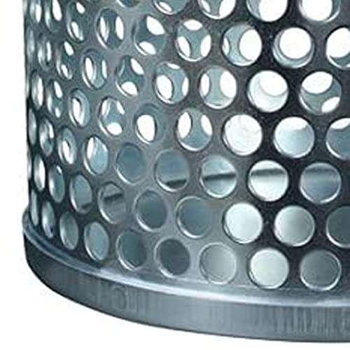 Apache 70001500 Round Hole Suction Strainers, Plated Steel, 3"
