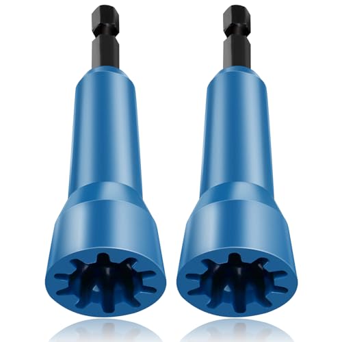 Image of Wire Twister Tool, Twist Wire Connector Socket, Driver with 1 /4 inch Chuck for electricians(2 Pack-blue)