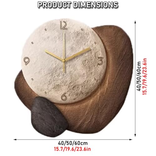 Pendules murales créatives en grès véritable avec finitions de luxe