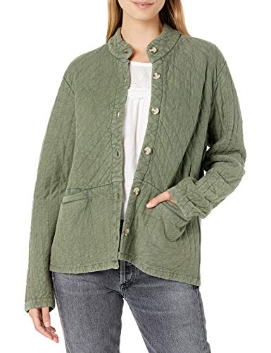 Lucky Brand Women's Long Sleeve Button Up Quilted Jacket, Duffle Bag, XS