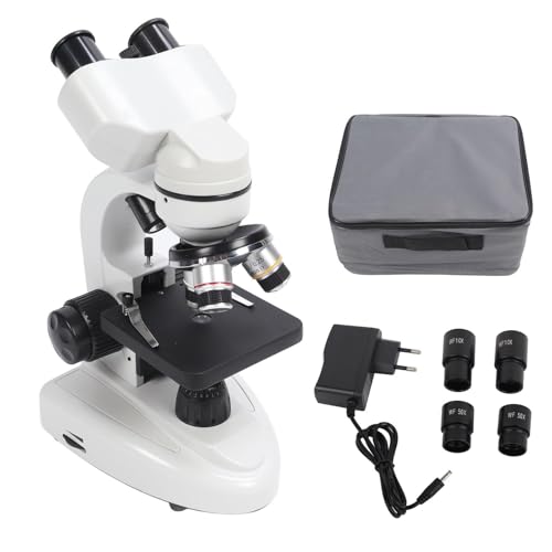 Microscope binoculaire 40-5000X avec éclairage LED orientable pour laboratoires