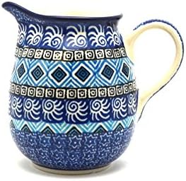 Polish Pottery Creamer - 10 oz. - Aztec Sky