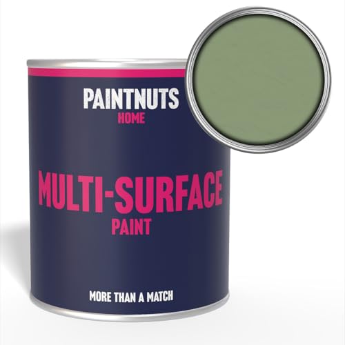 Paintnuts Multi-Surface Paint - RAL-6021 - PALE GREEN - 500ml Tin - Matt Finish