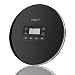 Portable CD Player for Car, Personal Compact CD Player with Stereo Headphones/USB Power Cable/LCD Display, Anti-Skip Small CD Player, CD Music Player with Anti-Shock Function, Black