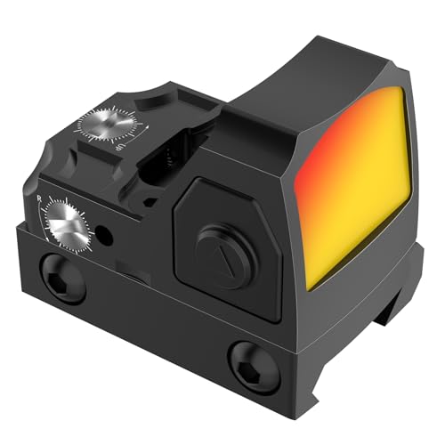 GLKTRS Tactical RMR Motion Awake Red Dot Sight,2MOA Reflex Sight with 12 Adjustable-Brightness for Pistol Handgun Rifles,Suitable for 20mm Picatinny/Weaver Rail Mount (Gun Sights)
