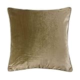 Farbe: Nerz Beige Luxus Schlicht samt Nerz Beige Dickes Verrohrt 22 \