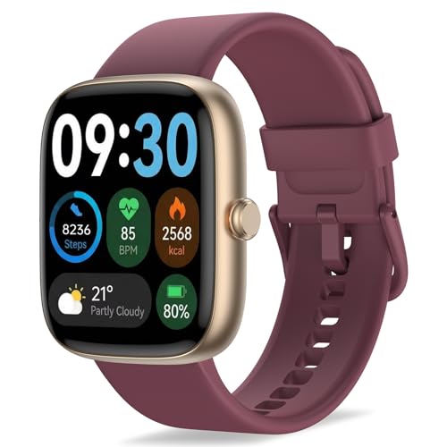 Image of Smart Watch for Women, 1.83 inch HD Touchscreen Fitness Tracker, Bluetooth Calling, 110+ Sports Modes, Heart Rate SpO2 Sleep Monitor, DIY Dial, IP67 Waterproof, Compatible with Android & iOS