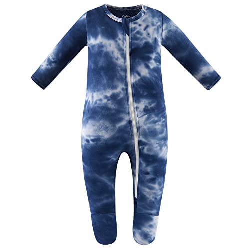 Image of Owlivia Organic Cotton Baby Pajamas, Boys Girls Zip Front Sleep 'N Play, Footed Sleeper, Long Sleeve