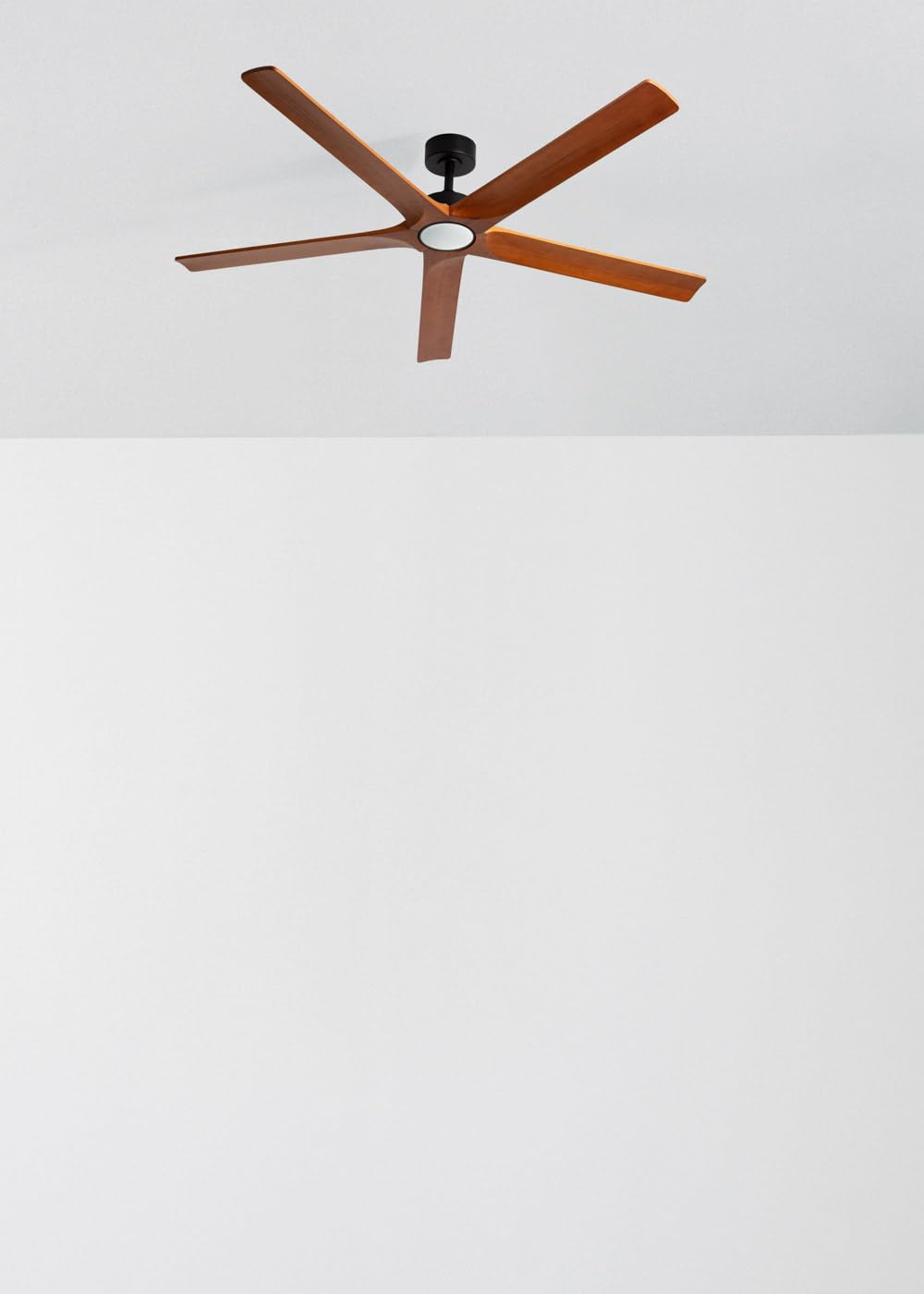 CREATE / WIND INDUSTRIAL WOOD XL/Ventilador de techo con luz 100% madera con mando / 40W, Silencioso, Ø165 cm, 6 velocidades, programable, función verano-invierno