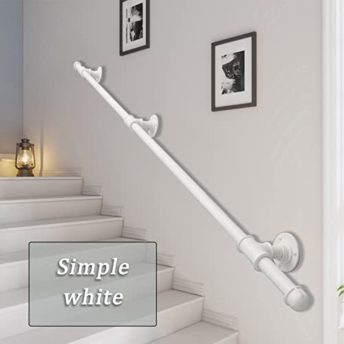 Rambarde en métal blanc en fer forgé haut de gamme pour intérieur - 5
