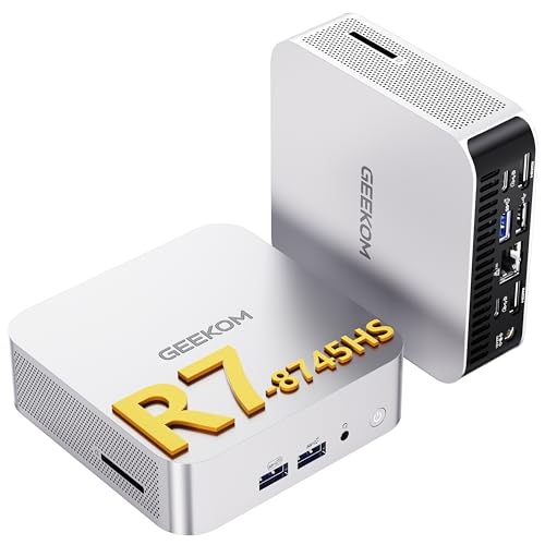GEEKOM A8 Mini PC with AMD Ryzen 7 8745HS (Beats 6800H), 32GB DDR5 RAM 1TB NVMe SSD, Windows 11 Pro...