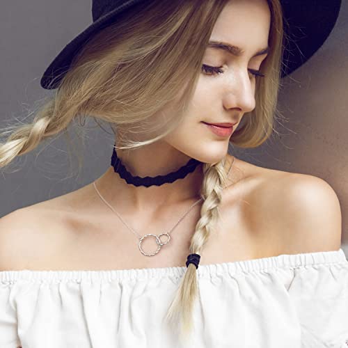 Mother Daughter Necklace, Mother in Law Gifts From Daughter in Law 925 Sterling Silver Necklace for Women Infinity Circle Womens Necklaces Birthday Gifts for Mom Mother in Law2
