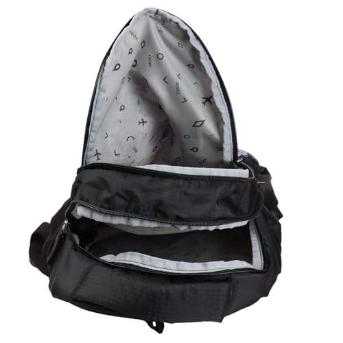 Image of Printed Backpack for School, Office & College | Polyester Turquoise Tuition Case for Adults| Comfortable Bags for Girls & Boys | Carry-On with Bottle Holder Pocket - 2 Main Compartments