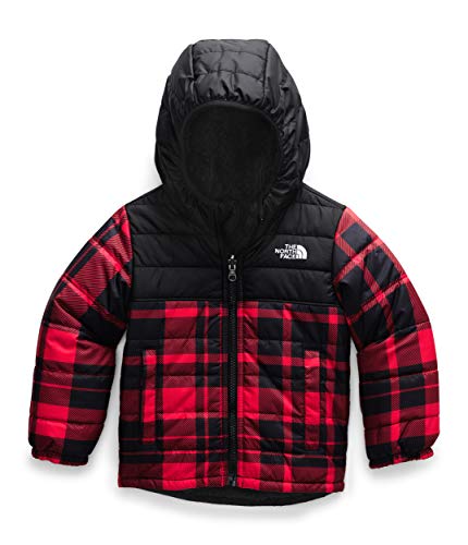 The North Face Toddler Boys' Reversible Mount Chimborazo Hoodie, TNF Red Holiday 2 Plaid Print, 6T