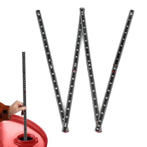 Image of UNIFAMILY Fuel Tank Measuring Stick 10 Fold to 78 inch, Wooden Oil Tank Measuring Stick, Oil Tank Gauge Measuring Stick, Folding Measuring Stick Ruler for Oil Tank (1PCS Wooden Measuring Stick)