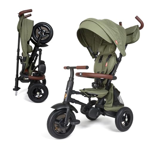 Image of Rito Premium Folding Stroller & Toddler Bike with Air Tires, Sequoia Green