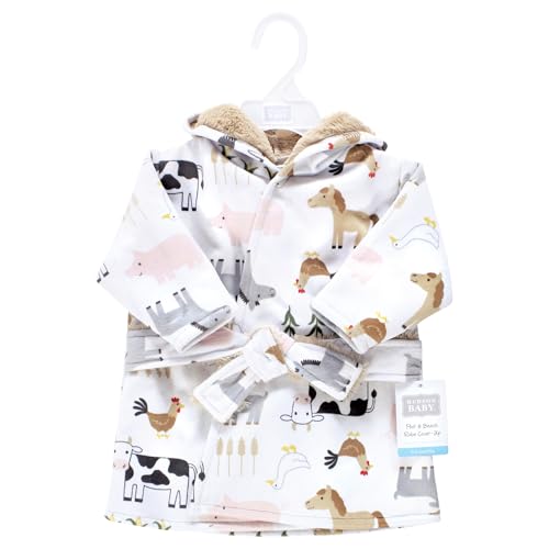 Image of Hudson Baby Unisex BabyMink with Faux Fur Lining Pool and Beach Robe Cover-ups