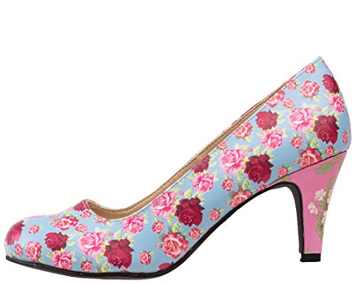 T.u.k.. Women's Floral Mix Anti-pop Heel Dress Pump3