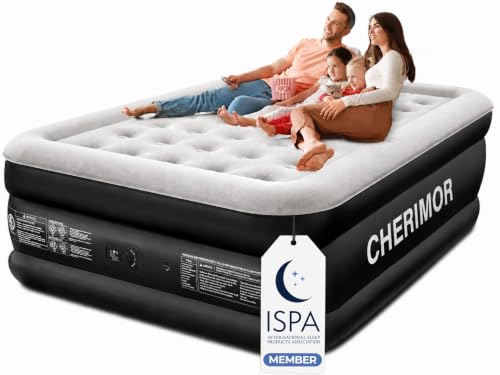 CHERIMOR Queen Air Mattress with Built-in Pump 18in, Upgraded...