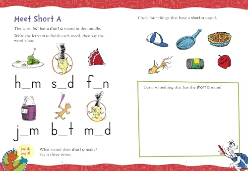 Dr. Seuss Phonics Level 1 Workbook: A Phonics Workbook to Help Kids Ages 4-6 Learn to Read (For Kindergarten and Beyond) (Dr. Seuss Workbooks) - Image 3