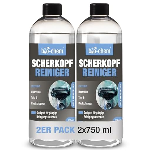 Sagrotan Wäsche-Hygienespüler Himmelsfrische – Desinfektionsspüler für hygienisch saubere und frische Wäsche – 4 x 1,5 l Reiniger im praktischen Vorteilspack 5 bio-chem Scherkopfreiniger Nachfüllflüssigkeit für Reinigungs-Kartuschen von Rasierer/Rasierapparat/Elektrorasierer/Bart-Trimmer u.v.m. aller Marken - 2x 750 ml