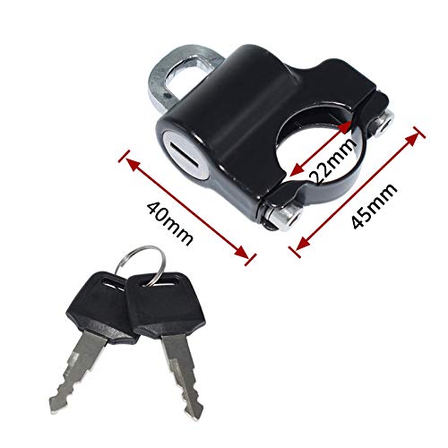 Universal Motorcycle Parts Helmet Lock Aluminum Alloy Locks with 2 Keys for 7/8'' 22mm Handle Bar Dirt Pit Sports Street Bike