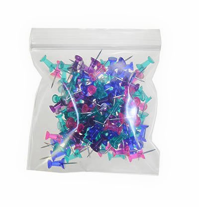 iMBAPrice (100-Pack) 2.5" x 3" 4 Mil Clear Reclosable Zip Plastic Poly Bags with Resealable Lock Seal
