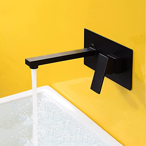 Robinet lavabo salle de bain noir mural pour un entretien facile - 7