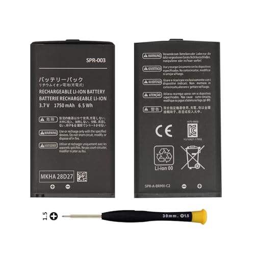 Vvuilsty SPR-003 SPR-001 - Batería de repuesto para 3DS XL, recargable de 0 ciclos, compatible con Nintendo New 3DS XL/3DS LL Game Console con kits de herramientas de reparación