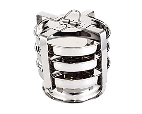 Image of BLeaf Stainless Steel - 3 Plate Thatte Idli Stand (3 Plate - 3 Idli) (BV)
