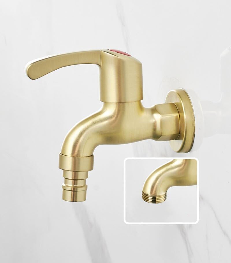 Robinet machine à laver or brossé pour optimiser l'espace buanderie et WC - 4