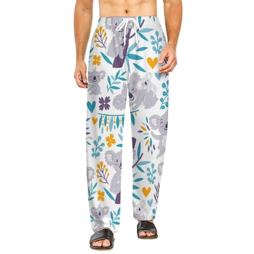 Koala bas de pyjama femme long doux avec poches fini les nuits fraîches