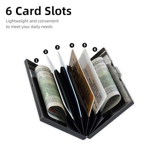 Credit Card Holder Wallet for Women - Ultra-Slim Metal Card Wallet with RFID Blocking | Mini 6-Slot Card Case Wallet, Secure & Stylish Metal Credit Card Holder, Lion Of Judah Jesus3