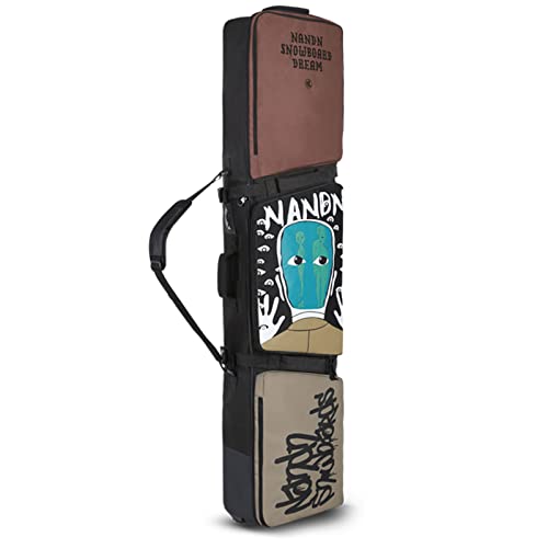 Multifunktions-Einzel-/Doppel-Snowboardtasche, wasserdichte, verschleißfeste Schneeskitaschen mit Rädern, hervorragend für Männer, Frauen und Jugendliche, Skitasche, Reis
