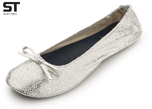 Image of Silky Toes Foldable Flat Shoes for Women | Portable Ballet Flats for Weddings, Parties, Events, Travel |Comfortable Cushioned