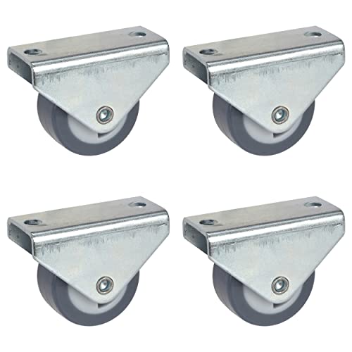Dörner + Helmer Juego de 4 ruedas para muebles de 30 mm, fijadas por dirección, con placa, TPE sin dejar rastro, capacidad de carga de 105 kg/set
