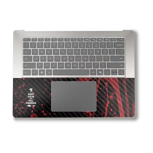Image of Carbon Fiber Laptop Skin Compatible with Alienware M18 R2 (2024) - Kill Zombies - Premium 3M Vinyl Protective Wrap Decal Cover - Easy to Apply | Crafted in The USA by MightySkins