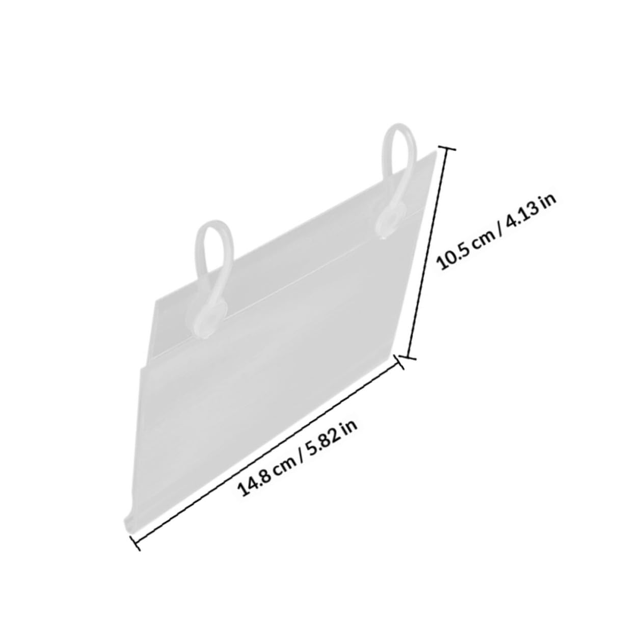 KICHOUSE Porta Cartellini Design Semplice 40 in Pvc e Aspetto Trasparente per Esposizione Supermercato per Segnaletica Merce