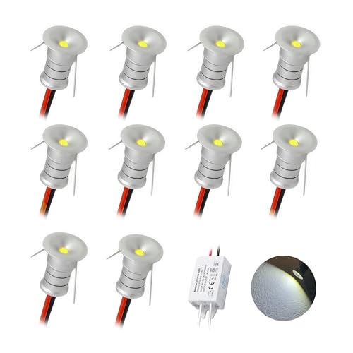 10 uds Mini Foco LED 12V 0.5W IP65 Impermeable