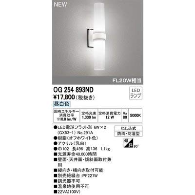 オーデリック/ポーチライト OG254893ND