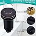 BESTILL Garbage Disposal Air Switch Kit with Dual Outlet - Professional, UL Listed Long Push Button with Brass Cap, Oil Rubbed Bronze/ORB