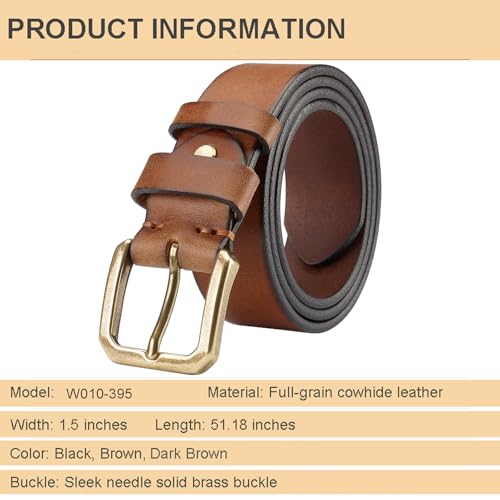 Mens Belts 100% Leather Soft Top Grain Cowhide Classic Designs Buckle Suit Belts for Men3