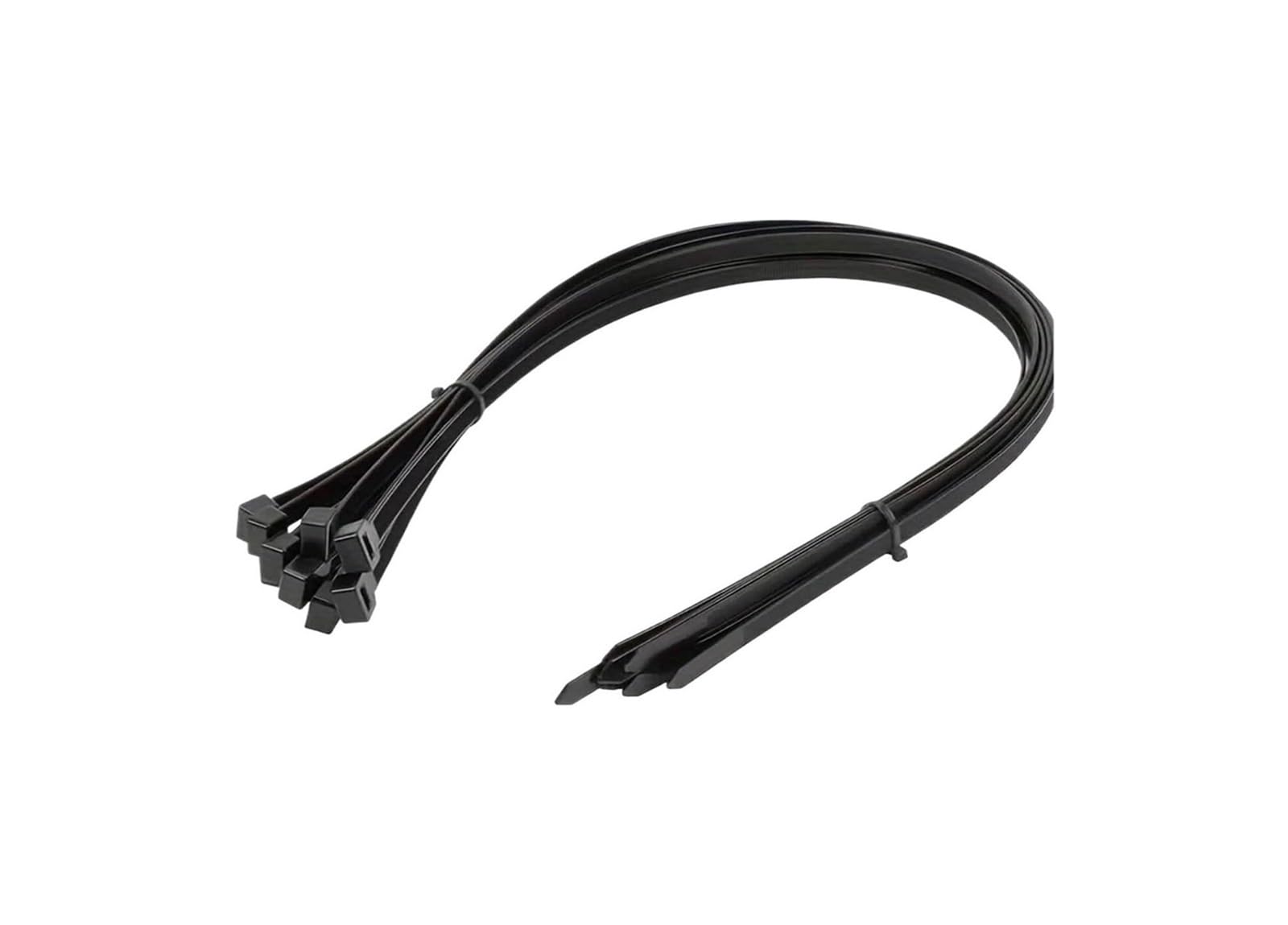 Bridas para Cables, Bridas for Cables Resistentes, Correas de Nailon Negro con Cremallera, al Agua, Antideslizantes, 100 Uds(35cm)