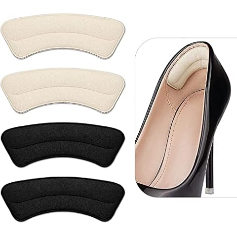 Breathe Easy with 4 Pairs of Natural Sponge Heel Pads Inserts - Stop Shoe Discomfort and Slipping, Perfect for Too Big Shoes (Square) Cover